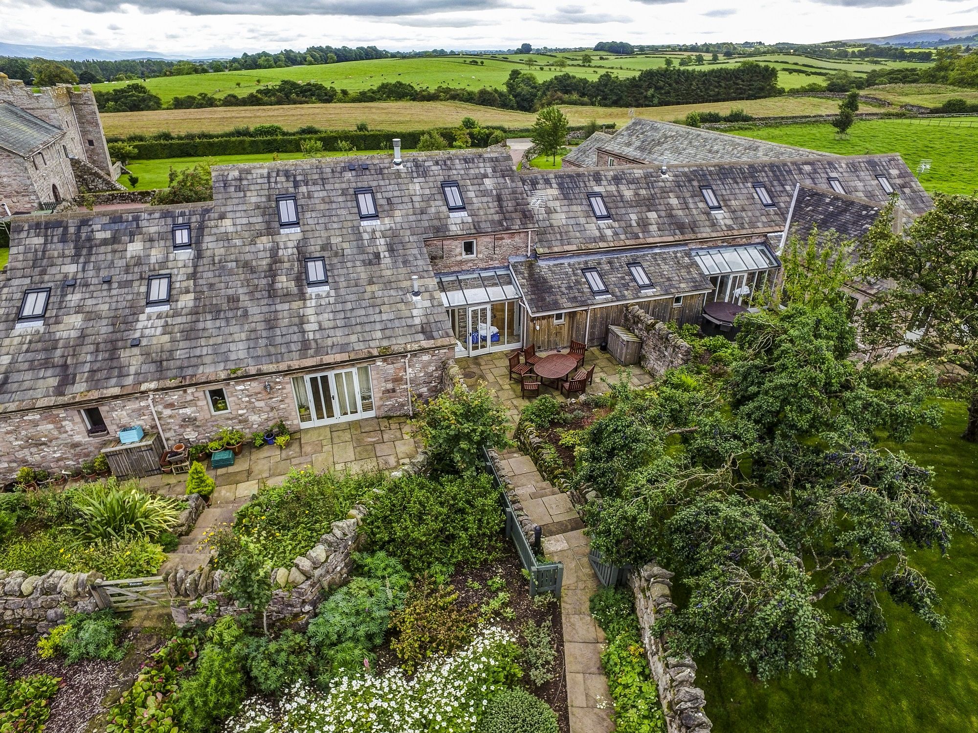 Wythburn Cottage enclosed private garden at the families and dogs welcome holliday home near Lake District at The Rowley Estates