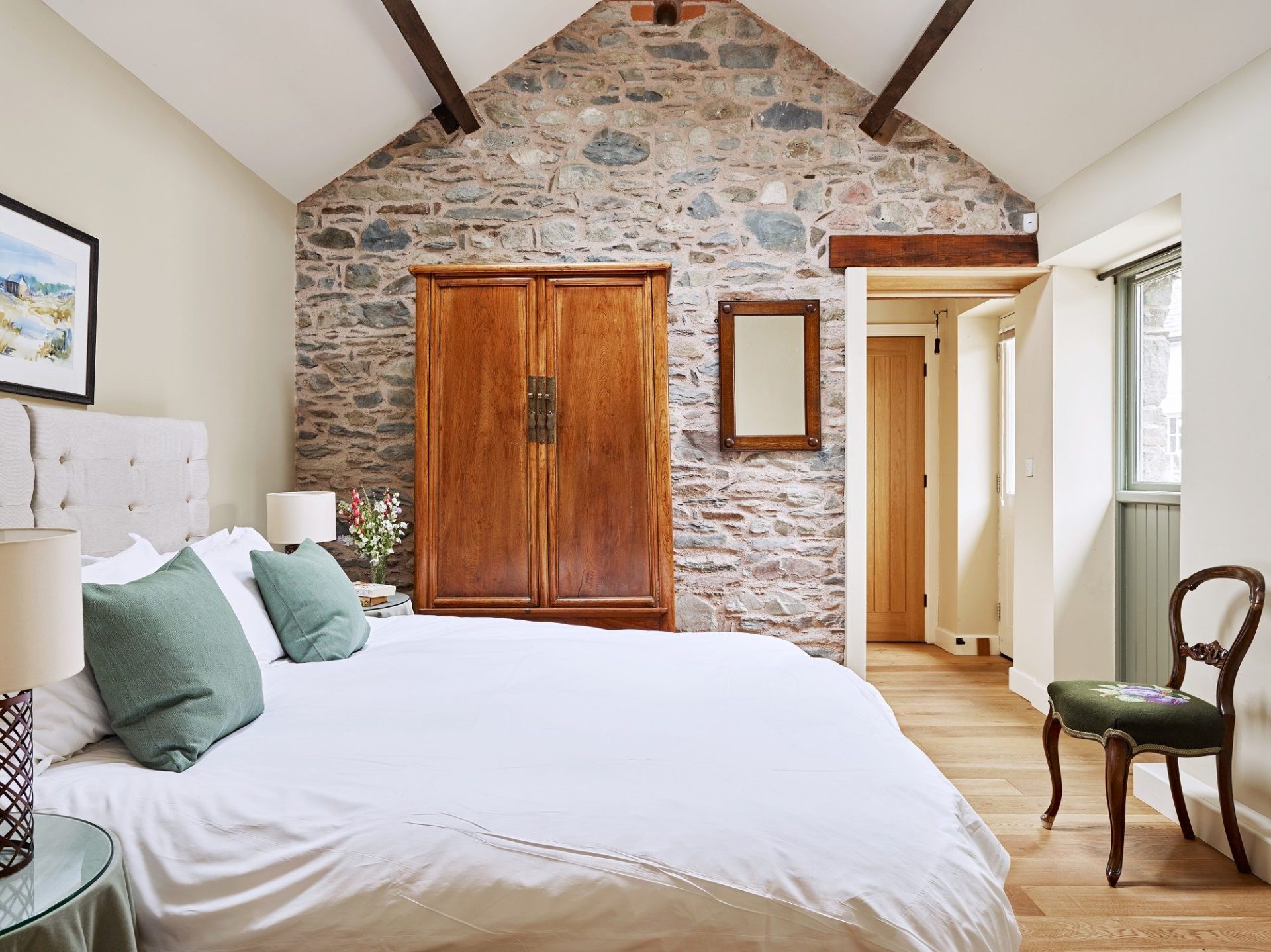 Hause Hall Stables ground floor bedroom Helvellyn bedroom ensuite with shower