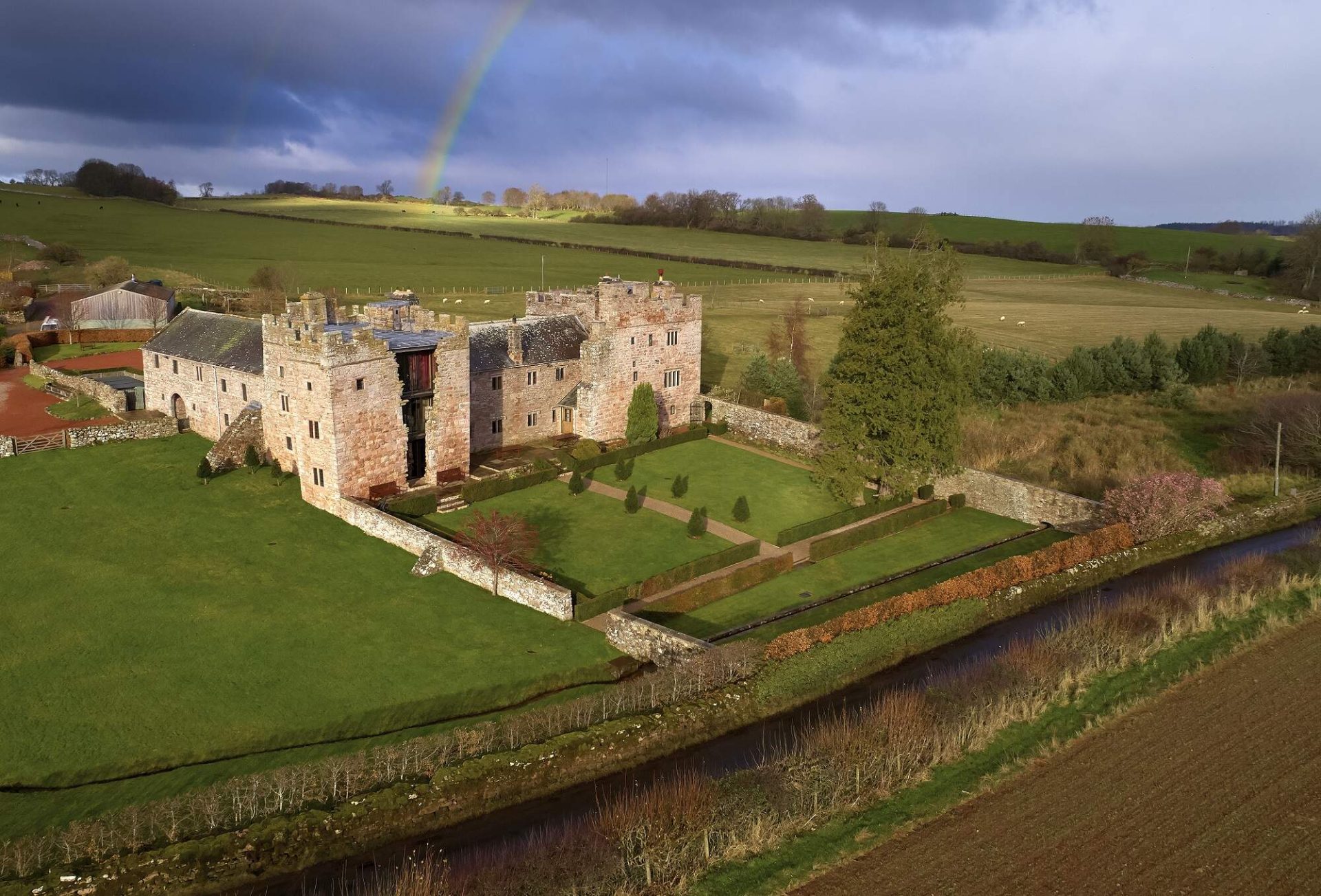Blencowe-Hall-aerial-view-historic-luxury-venue-for-holidays-and-weddings