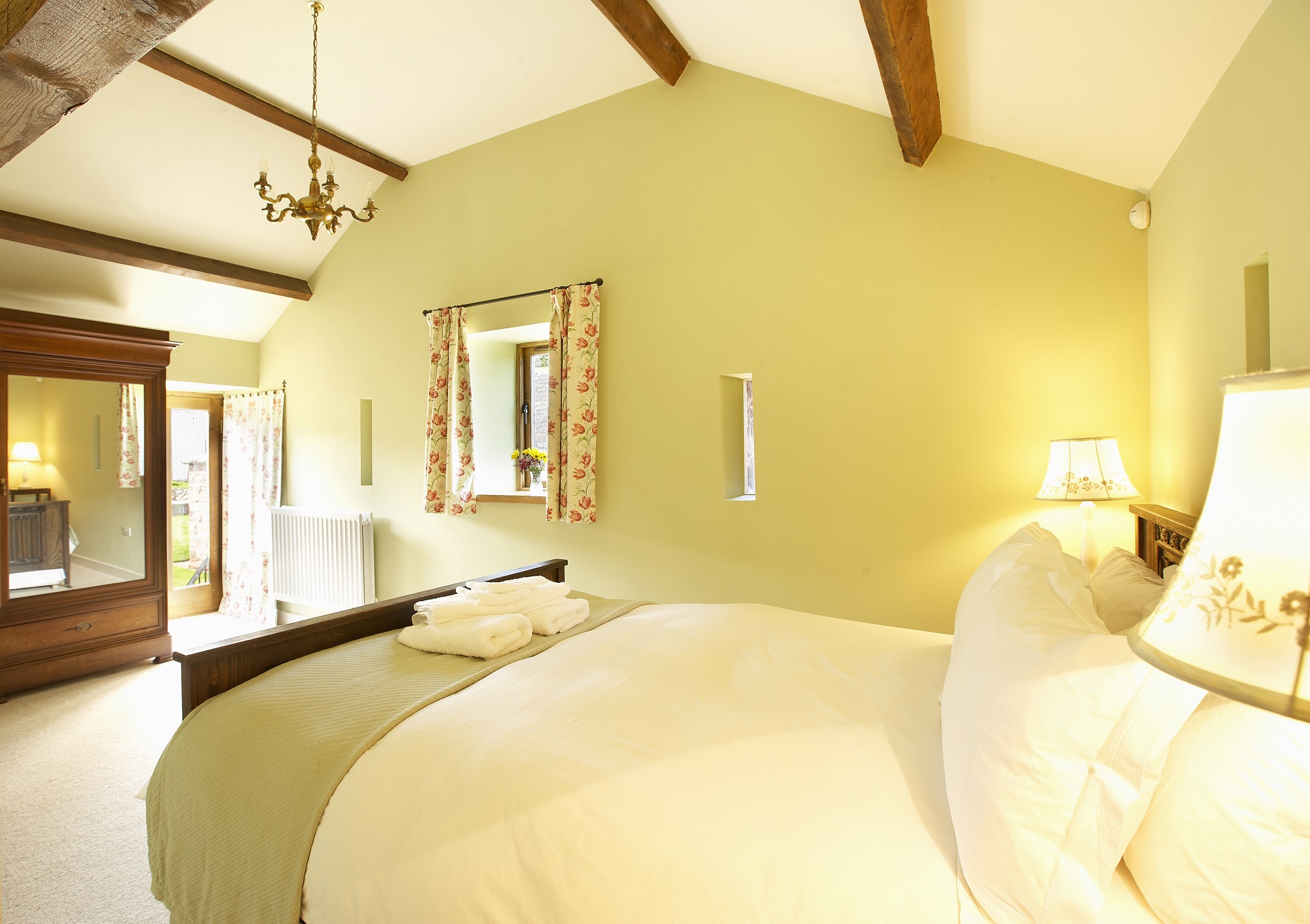 Elk Cottage Master Bedroom holiday cottage dog friendly at The Rowley Estates