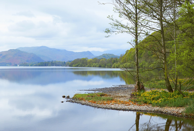 Ullswater lake front view near Hause Hall Farm luxury holiday cottage at The Rowley Estates dogs welcome
