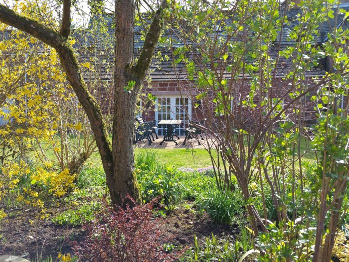 Enjoy privacy and freedom to roam the wooded estate