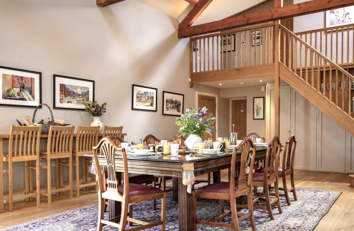Airy open plan reception rooms