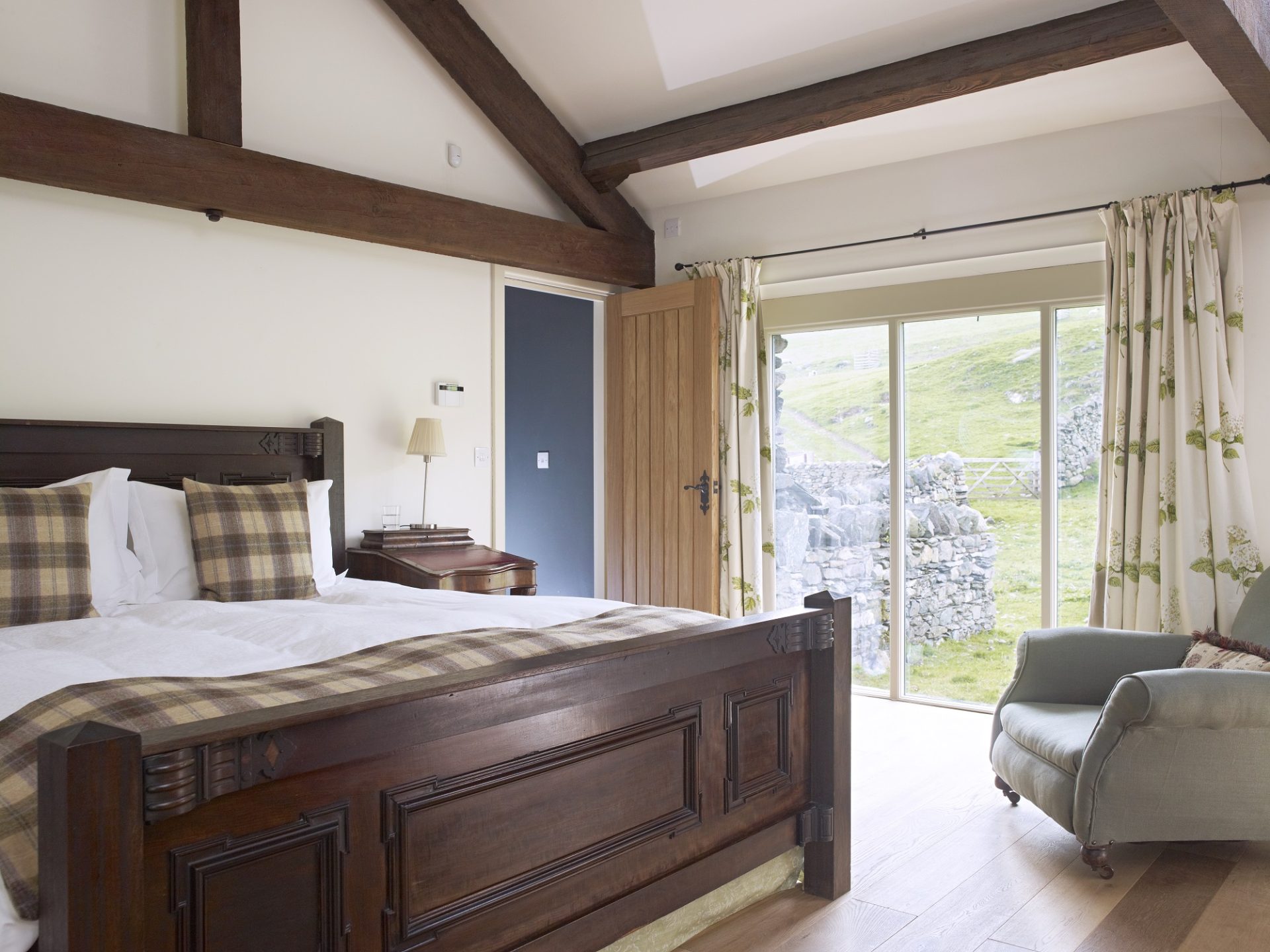 Hause Hall Farm Master Bedroom with views to Hallin Fell in Lake District The Rowley Estates