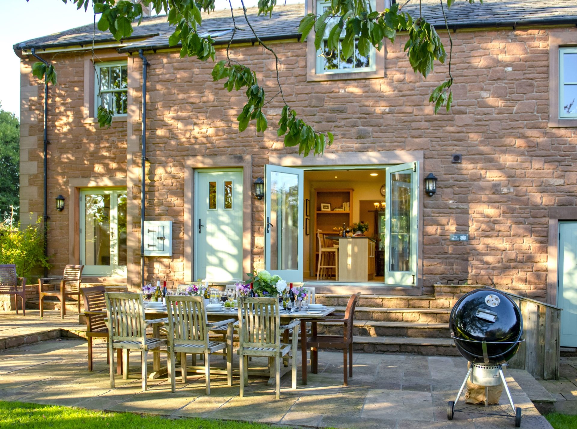 Kirkbride Hall gated private garden families and dogs friendly holiday home The Rowley Estates
