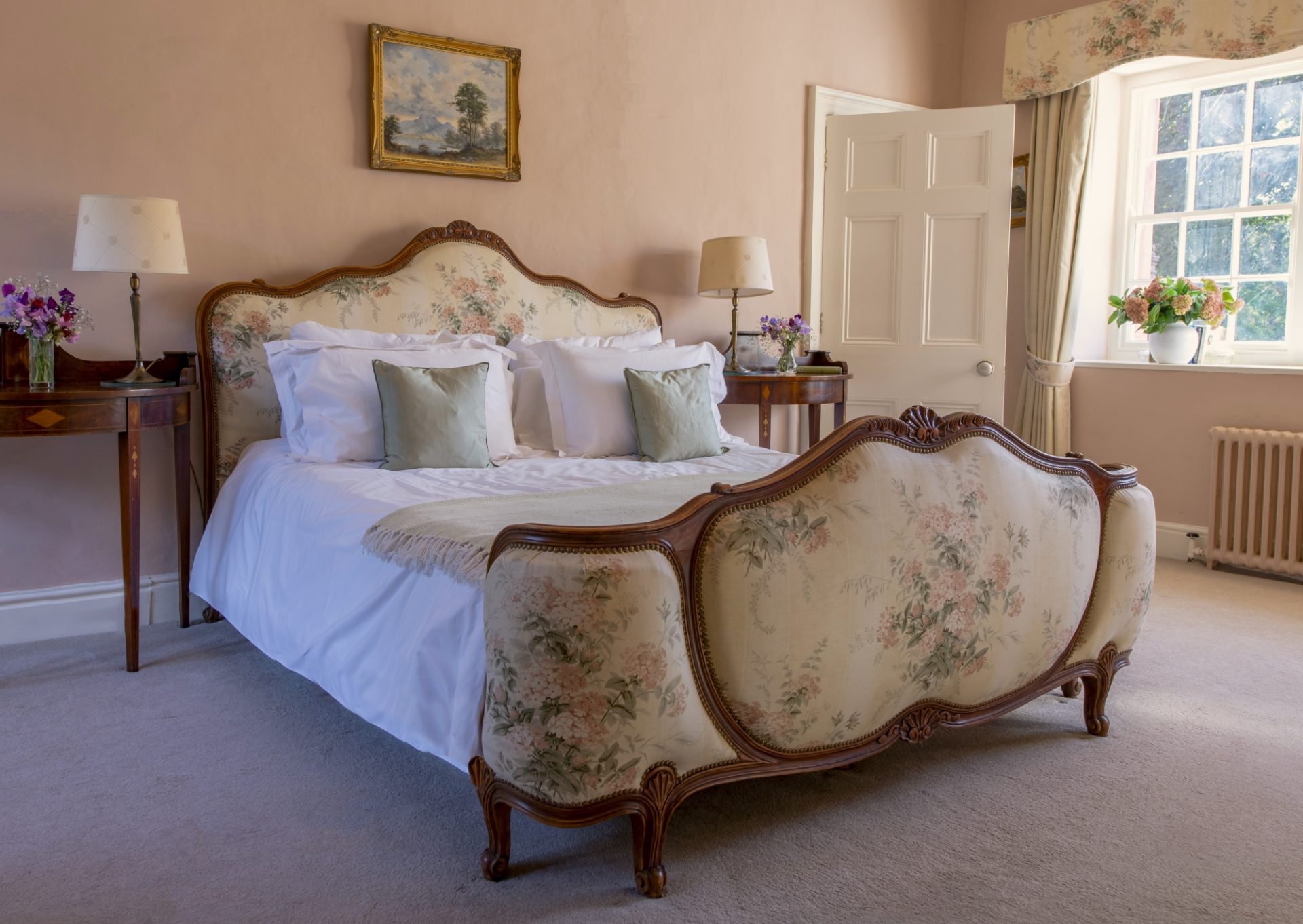 Melmerby Hall Master Bedroom with 6 ft king bed Rowley Estate