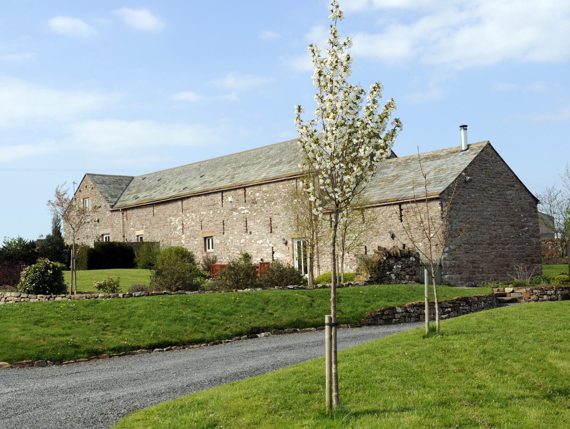 Riverain Coach House private gated garden and parking family holiday self catering dogs welcome cottage at The Rowley Estates