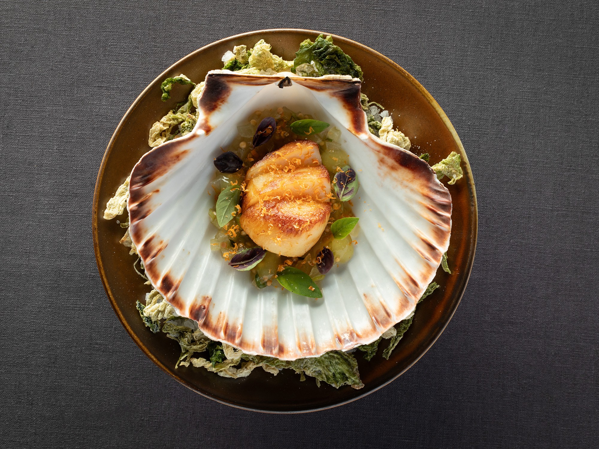 cottage in the wood scallop food dish
