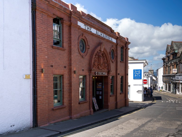 alhambra cinema building outside old vintage