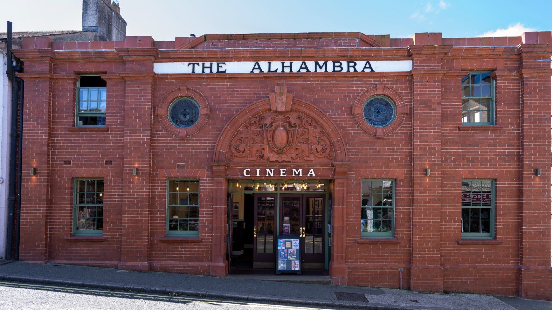 alhambra cinema old building brick outside