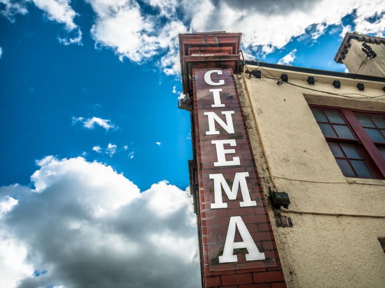 alhambra cinema sign old vintage movie