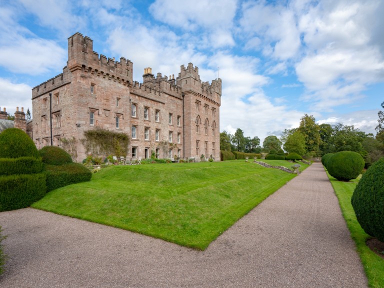 hutton in the forest garden view castle brick