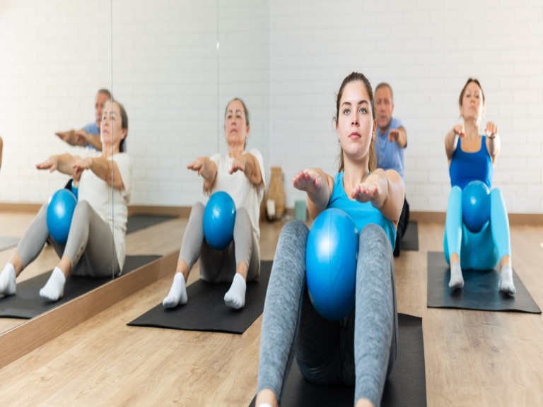 yoga pilates stretch ball core power pilates