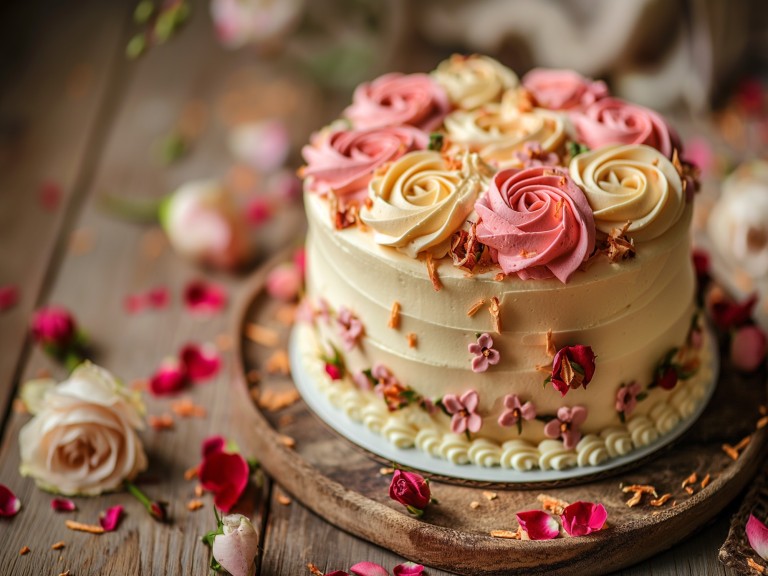 frosting flowers cake yummy wow