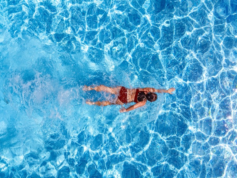 swimming pool woman summer