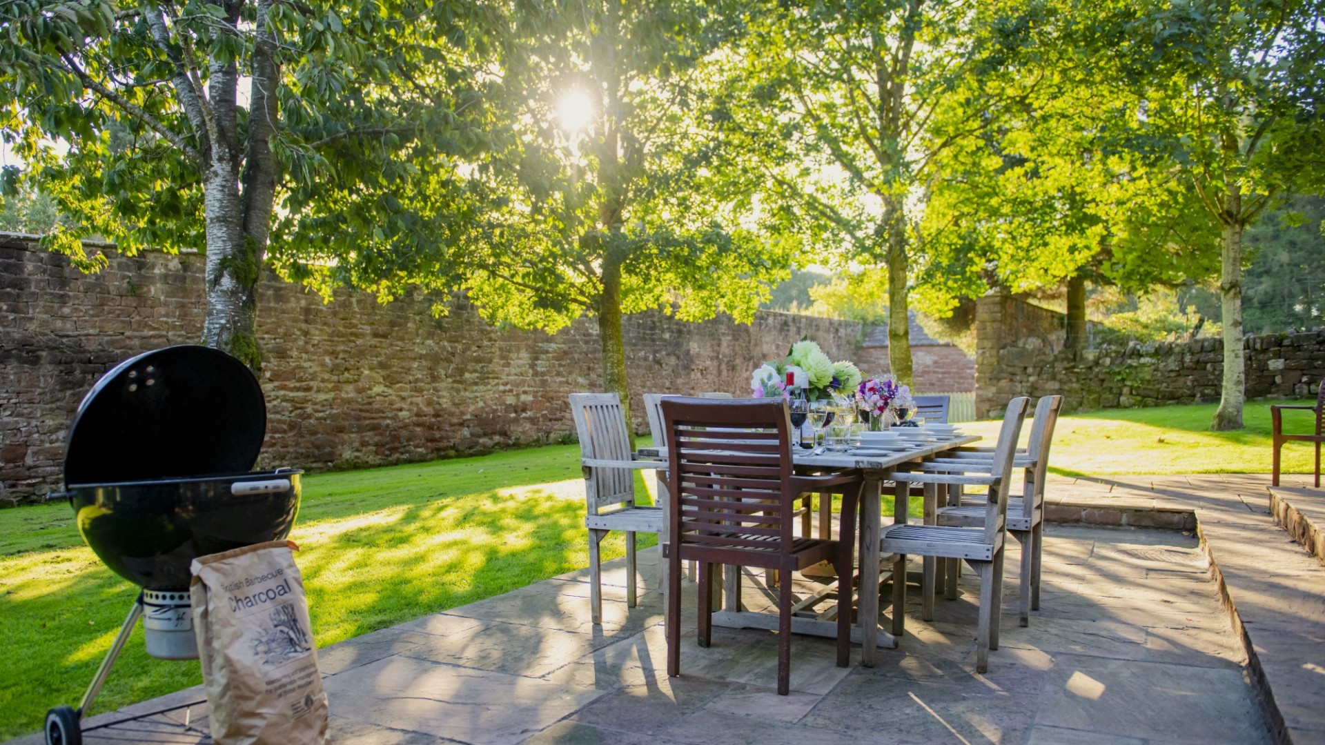 Kirkbride Hall large private garden self catering holidays at The Rowley Estates Lake District