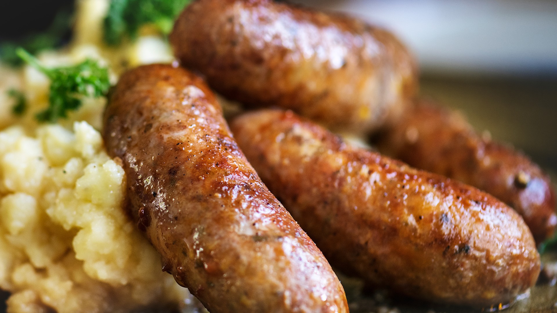 Bangers and mash food photography recipe idea