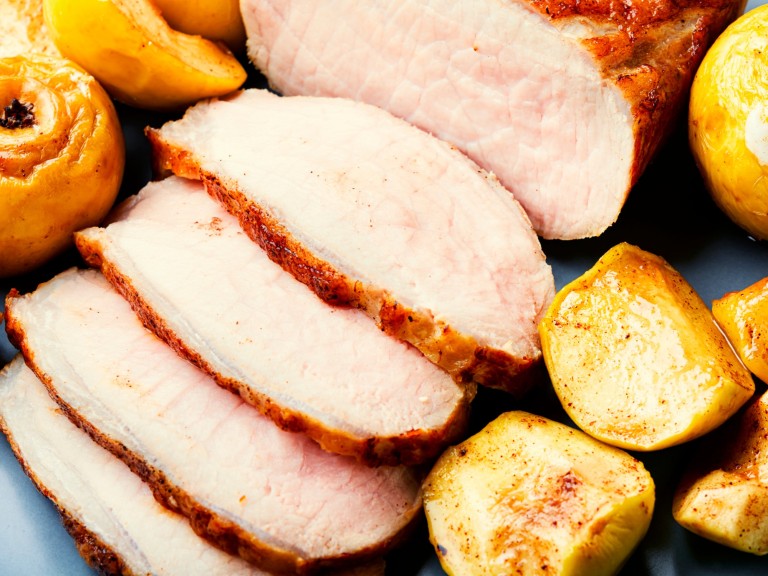 hog roast pig cut sliced meat food catering