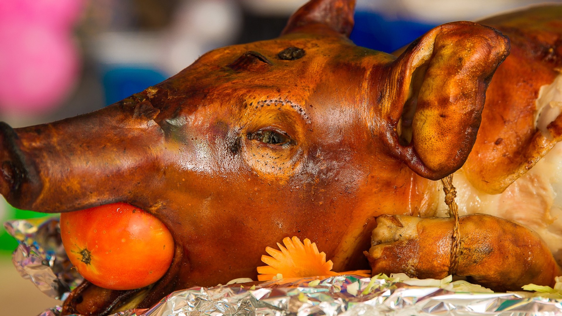hog roast pig yummy food catering