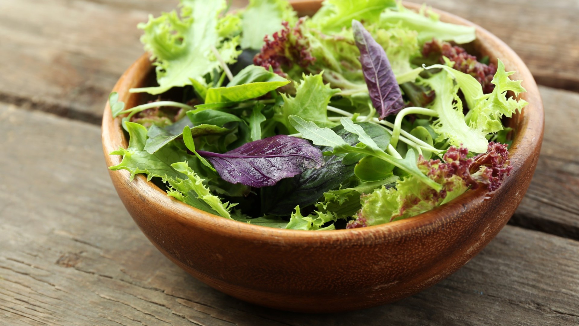 salad bowl leaves greens yummy food