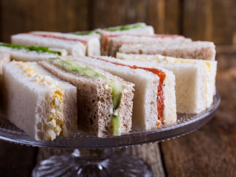 small sandwiches tea garden time